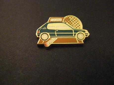 Peugeot 205 ( op de tennisbaan Roland Garros) tennisracket